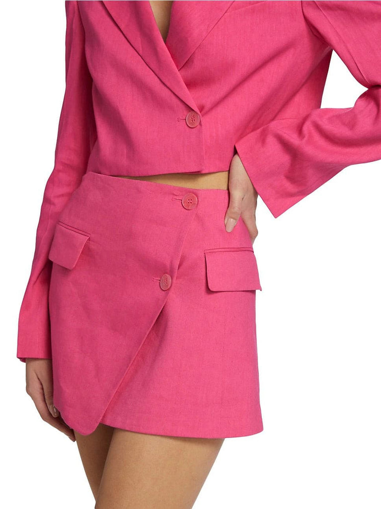 Billie Boutique Frame - Blazer Button Skirt flamingo