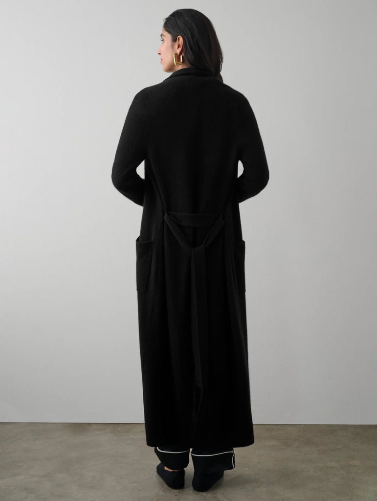 Billie Boutique White + Warren - Cashmere long robe black