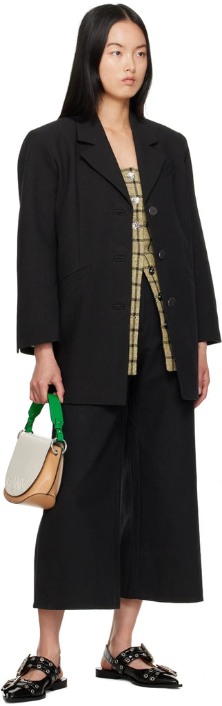 Billie Boutique Ganni - Cotton Suiting Oversized Blazer black