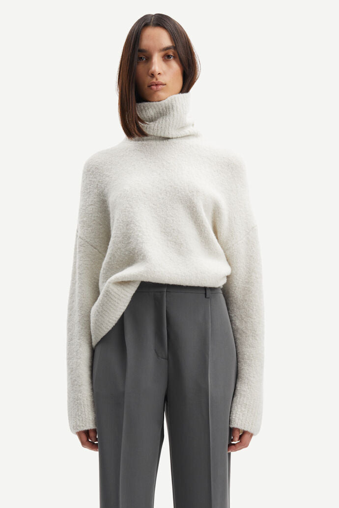 Billie Boutique Samsoe Samsoe - Mandie Turtleneck white onyx