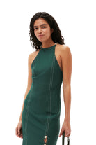 Billie Boutique Ganni - Drapey Melange Maxi Dress Trekking Green