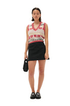 Billie Boutique Ganni - Cotton Suiting Mini Skirt black