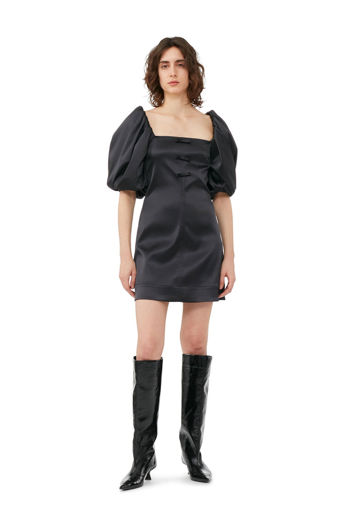 Faithfull the Brand Morissa Mini Dress Black Linen