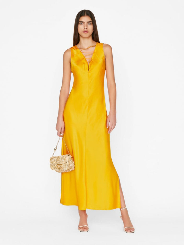Billie boutique - Frame - Lace Front Midi Dress nectarine
