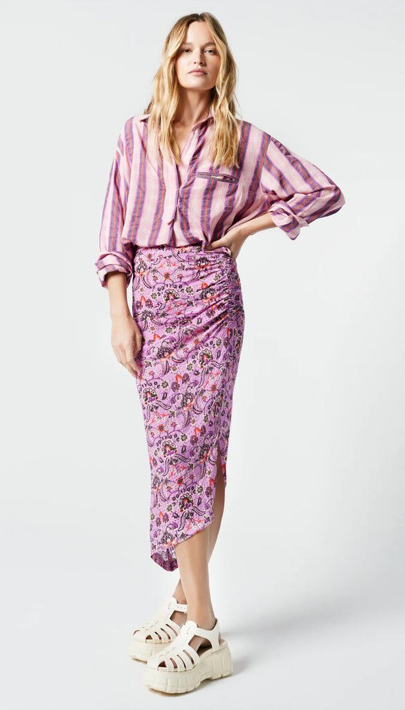  Bille Boutique Smythe - Asymmetrical Skirt - violet bandana
