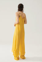 Billie Boutique Silk Laundry - Chiffon Toni Ruffle Dress Goldfinch