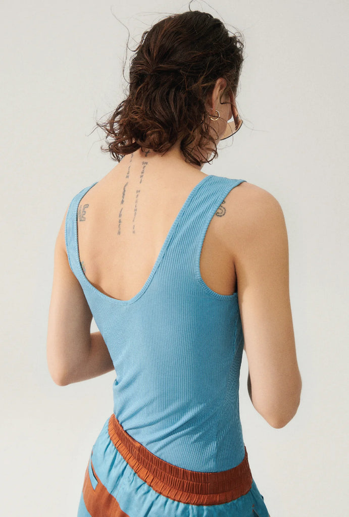 Bille Boutique - Silk Laundry - Ribbed Tank Lake