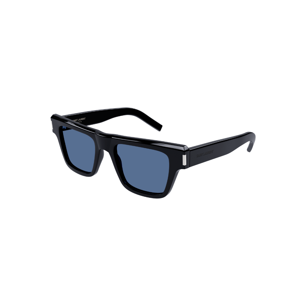 billie boutique saint laurent sunglass man acetate black blue