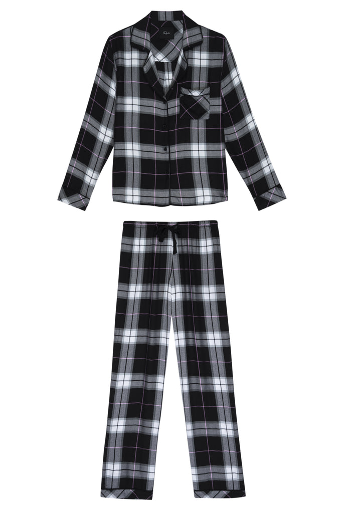 billie boutique rails clara pyjama pant set black storm berry
