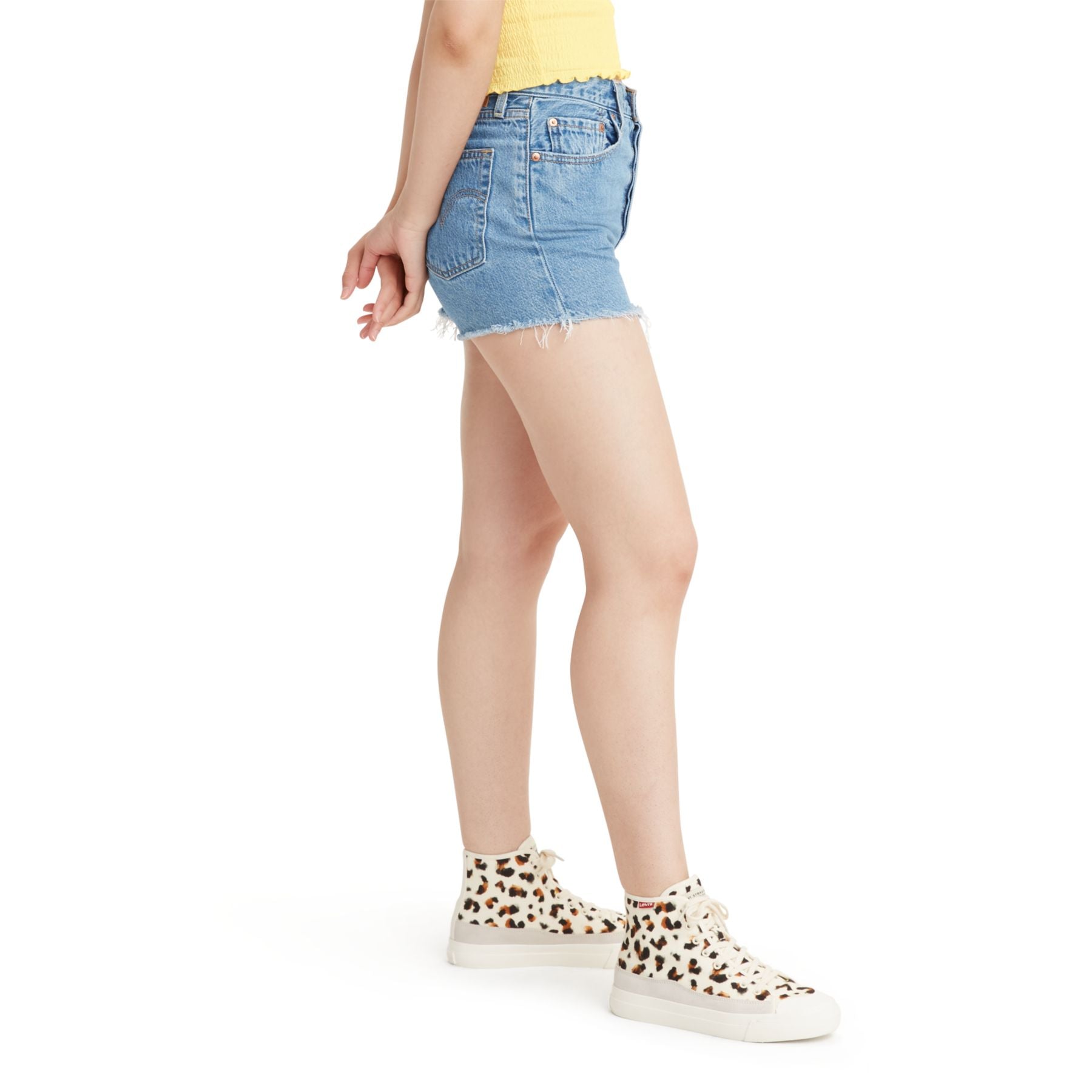 billie boutique levis ribcage short bernal mid stone wash