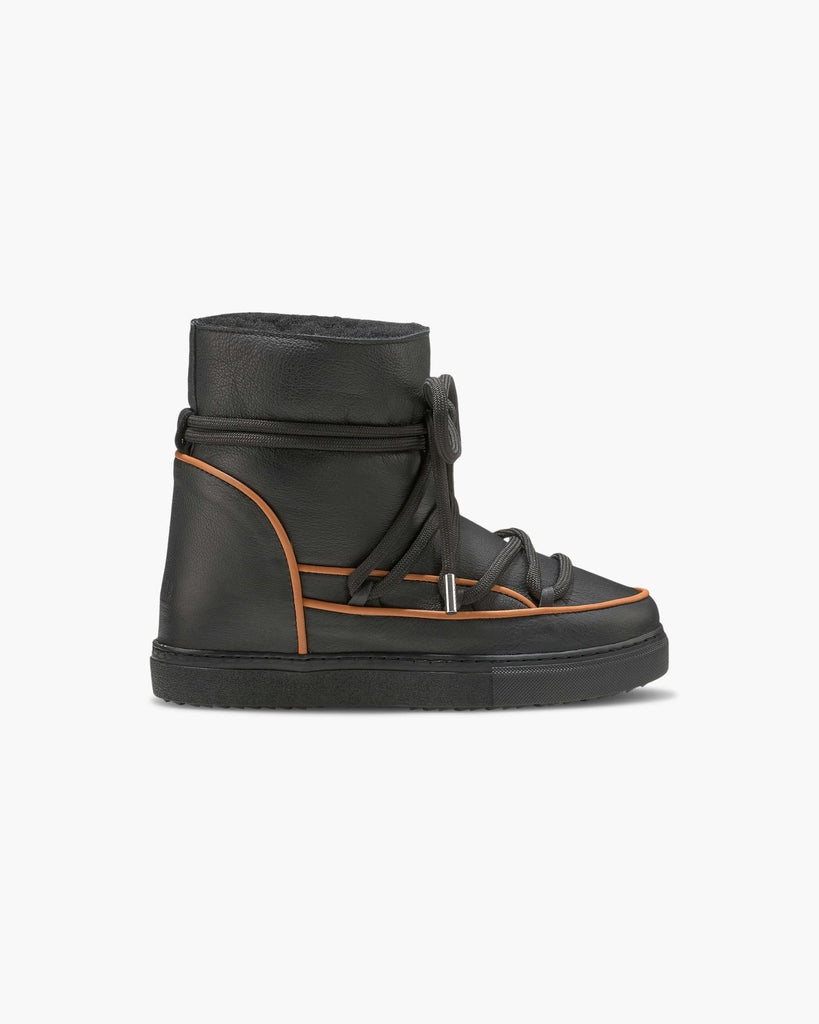 billie boutique inuikii sneaker full leather pastelle wedge black