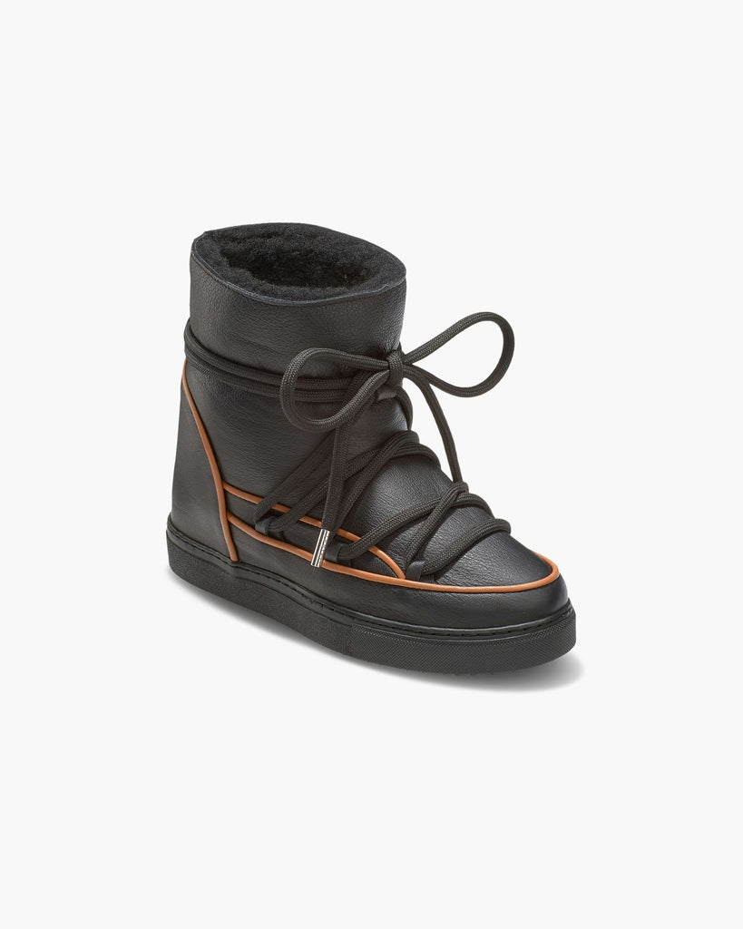 billie boutique inuikii sneaker full leather pastelle wedge black