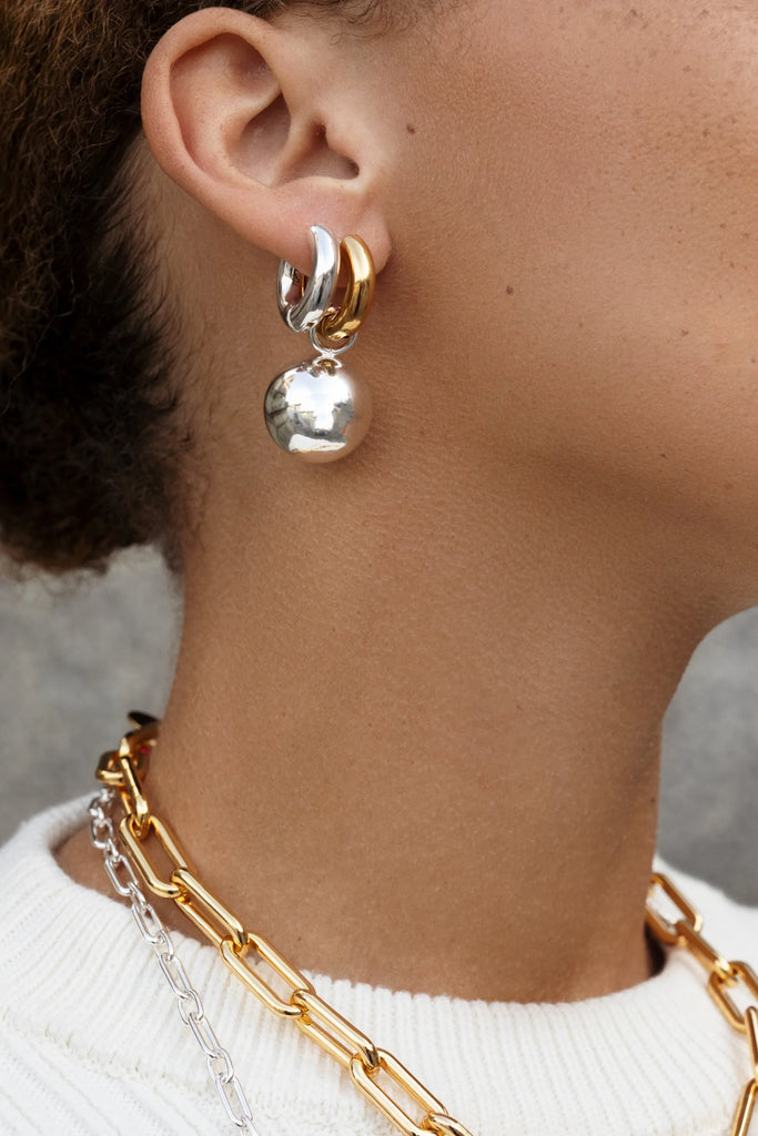 billie boutique mademoiselle jules ballin earrings gold silver