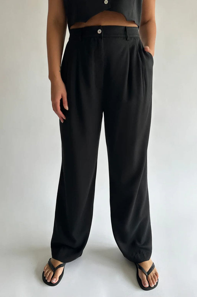 Billie Boutique Donni - Twill Pleated Pant Jet