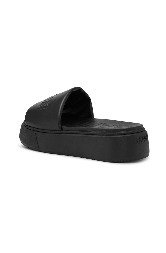 ganni sporty mix sneaker sandal black