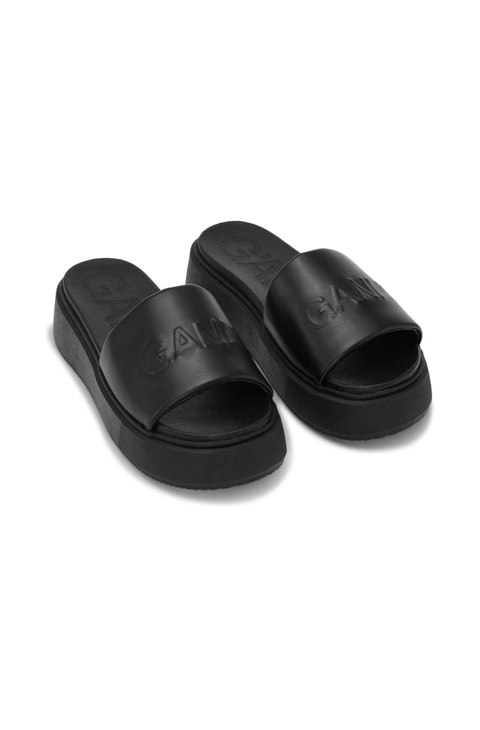 ganni sporty mix sneaker sandal black