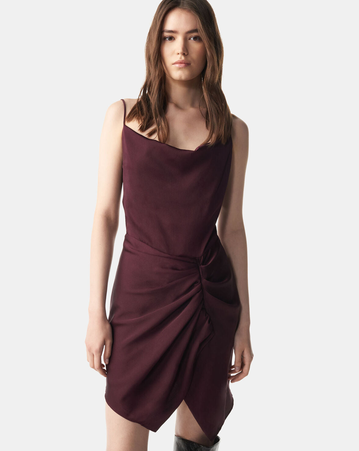 billie boutique iro paris lipa dress burgundy