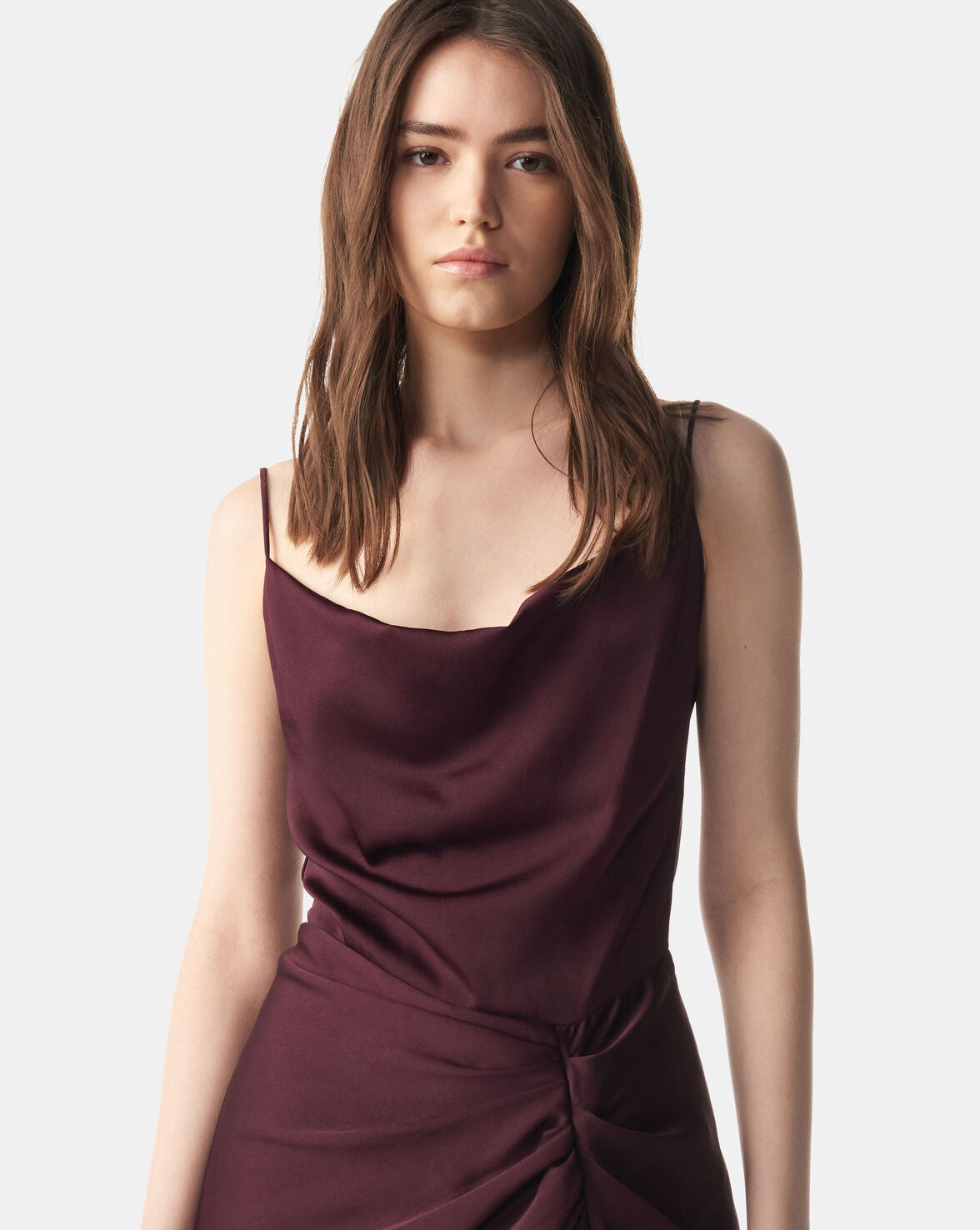 billie boutique iro paris lipa dress burgundy