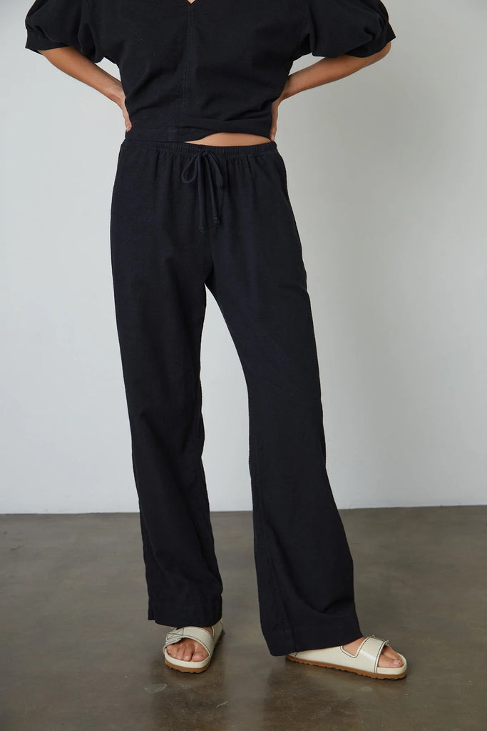 billie boutique velvet allister cotton flannel pants black