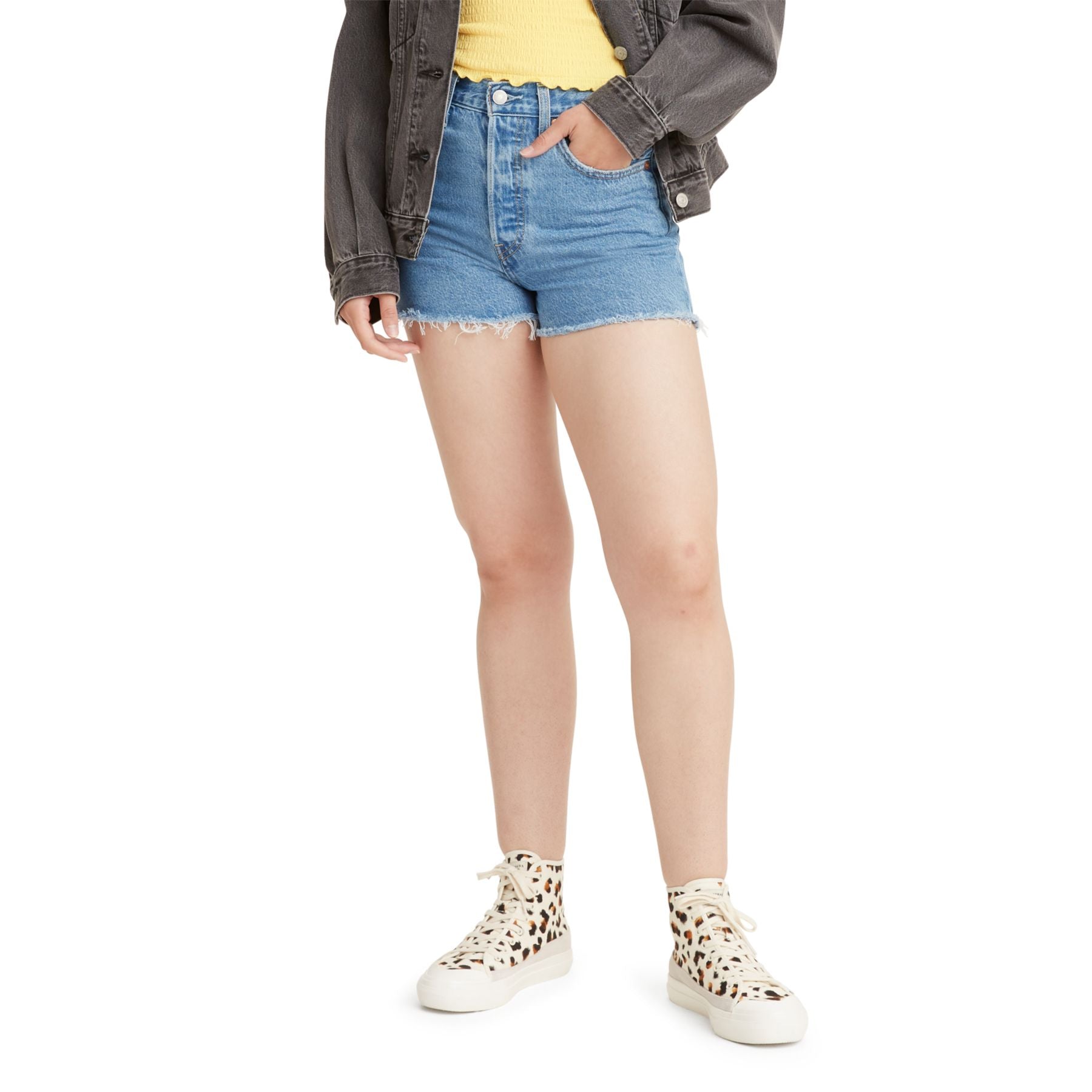 billie boutique levis ribcage short bernal mid stone wash